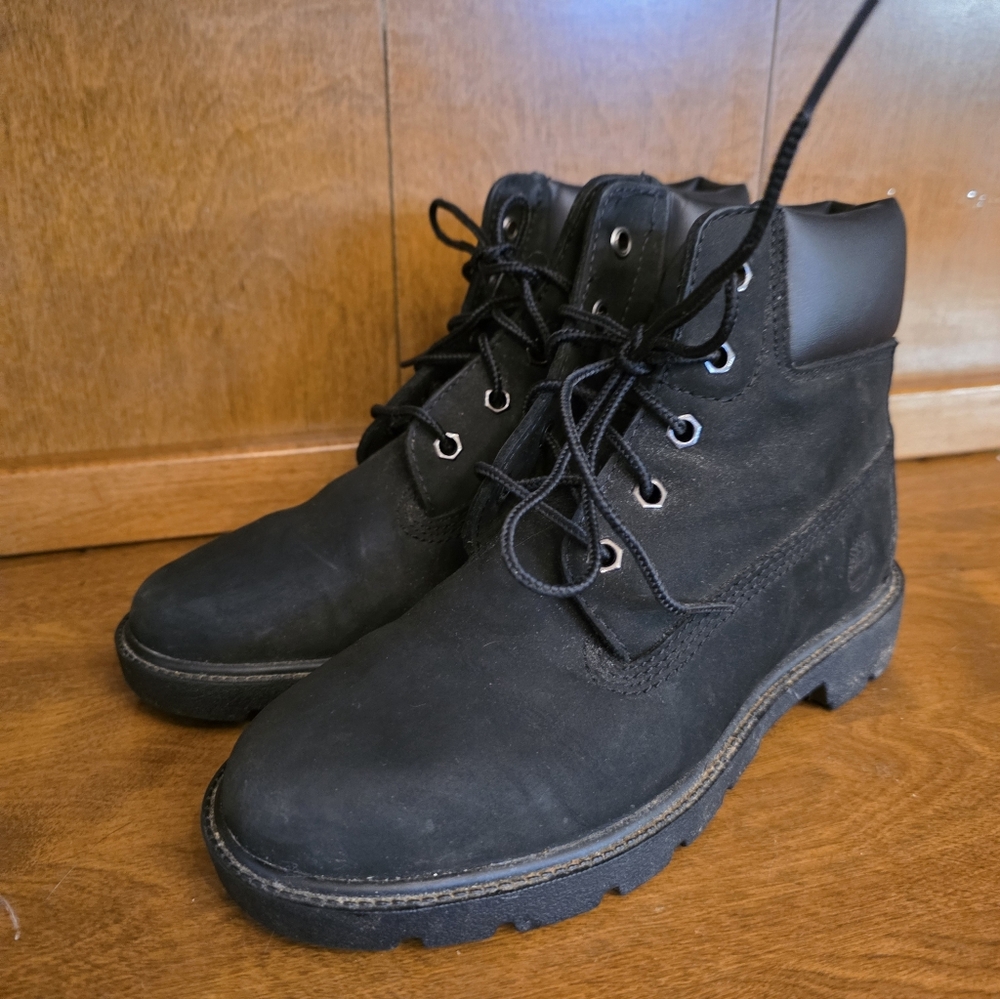 Timberland Boys Size 3.5 Black Boots